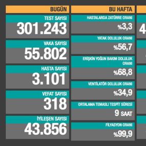 18 Nisan Türkiye'de koronavirüs raporu