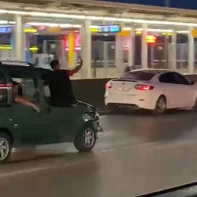 Bursa’da asker uğurlama konvoyu, trafiği tehlikeye attı