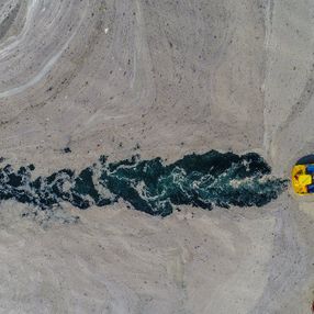 İstanbul'daki deniz salyası havadan görüntülendi