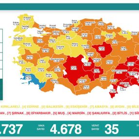 Fahrettin Koca, güncel aşı haritasını ve vaka tablosunu paylaştı