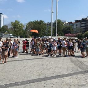 Taksim'de turist yoğunluğu