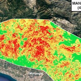 Orman yangınlarının etkili olduğu alanlar haritalandırıldı