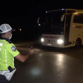 Kırıkkale'de otobüs denetimleri sıklaştırıldı