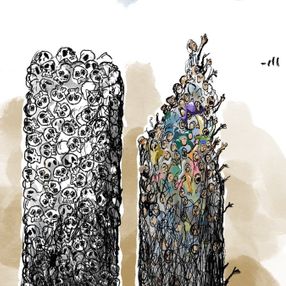 Ürdünlü sanatçıdan Afganistan için 11 Eylül karikatürü