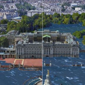 Buckingham Sarayı, deniz seviyesinin yükselmesinden etkilenecek yerler arasında