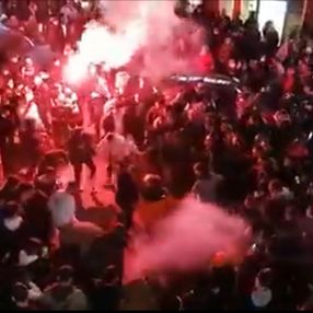 Trabzonspor taraftarı Galatasaray galibiyetini kutladı