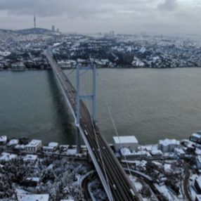 İstanbul'dan kar manzaraları