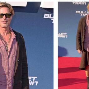 Brad Pitt, etek giydi