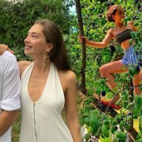 Neslihan Atagül meyve topladı