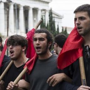 Yunanistan'da eğitim reformları protestosu