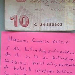 Kırıkkale'de imamın camide bulduğu not