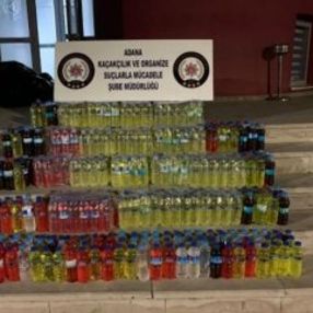 Adana'da tekel bayisindeki kaçak içkilere operasyon
