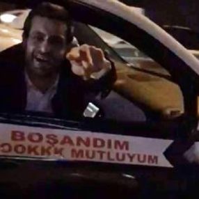 Eşinden boşanan adamın mutluluğu