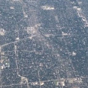 Dallas'ta hortumun izleri uydudan görüntülendi