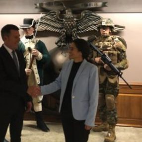 YPG'li İlham Amed, Pentagon'da