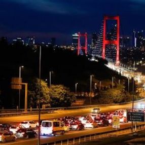 İstanbul'da yağmur trafiği