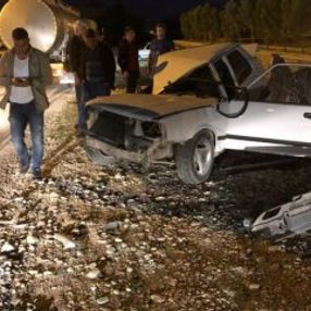 Osmaniye'de kamyon ile araç çarpıştı