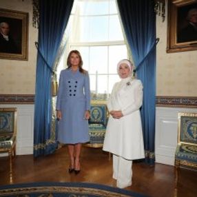 Emine Erdoğan, Melania Trump ile Beyaz Saray'ı gezdi