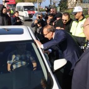 Ordu'da sürücülere hamsi ikram edildi