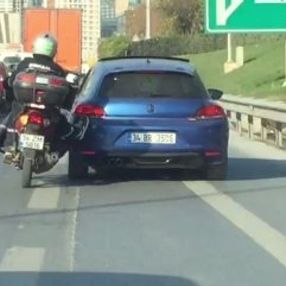 Basın Ekspres yolunda tehlikeli anlar