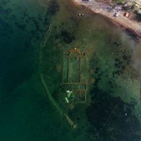 İznik Gölü'nde suyun altındaki şehir gözüktü