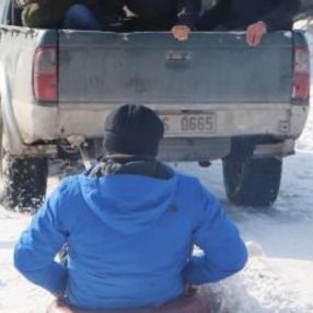 Erzurum Valisi'nin kar keyfi