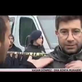 Konya’da canlı yayın yapan DHA muhabirine saldırı