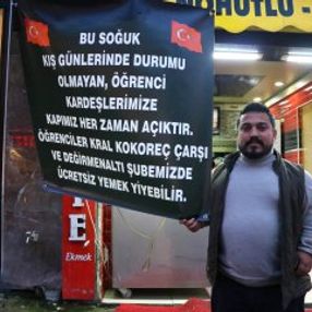 Tekirdağ'da öğrencilere ücretsiz yemek veren esnaf