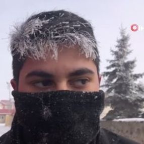 Kars'ta dondurucu soğuklar