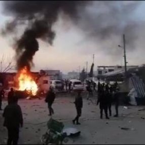 Azez'de sivillere YPG'li teröristlerden bombalı saldırı
