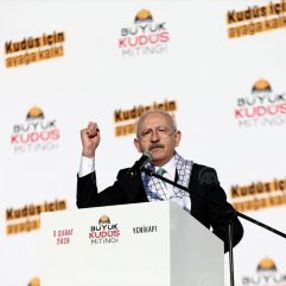 Kılıçdaroğlu Büyük Kudüs Mitingi'ne katıldı