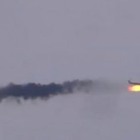 SMO'nun, Esad'ın helikopterini düşürdüğü anın görüntüsü