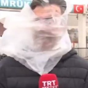 TRT muhabirinin zor anları