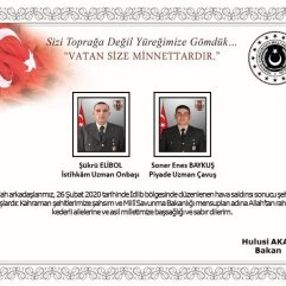 İdlib'de 2 askerimiz şehit oldu