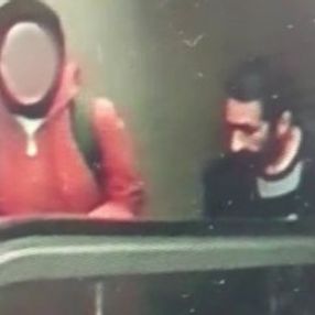 Başörtülü kızın arkasında mastürbasyon yapan sapık