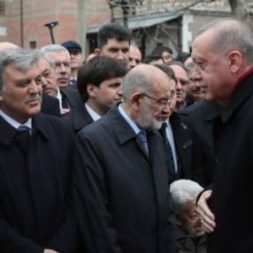 Erdoğan'ın Gül ve Davutoğlu ile karşılaştığı anlar