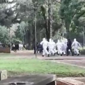 Zorunlu karantinaya uymayana biber gazlı müdahale
