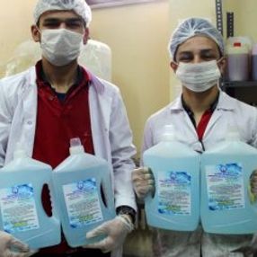 Kayseri'de öğrenciler dezenfektan üretimini artırdı