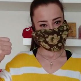 Fulardan 1 dakikada maske yapımı