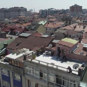 Çatıda boks antrenmanı görüntülendi