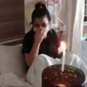 Rize'de korona tedavisi gören kızın doğum günü kutlandı