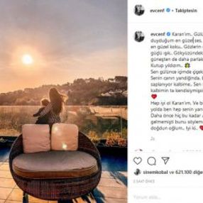 Fahriye Evcen'den oğlu Karan'lı yeni fotoğraf