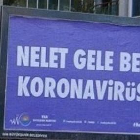 Van'da koronavirüs için panolardan mesaj verildi