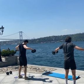 Sabancılar Boğaz'a karşı spor yaptı