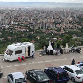 Kayseri'de arabalı düğün