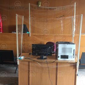 Ankara Adliyesi'nde brandalı salgın önlemi