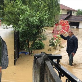 Düzce'de sağanak yağış, sele neden oldu