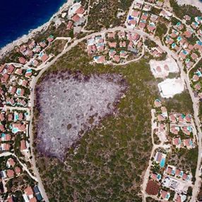Kaş'ta yanan ormanlık alana imar çıktı
