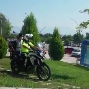 Denizli’de sınava son dakikada yetiştirilen öğrenci