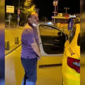İstanbul'un göbeğinde taksici rezaleti böyle görüntülendi